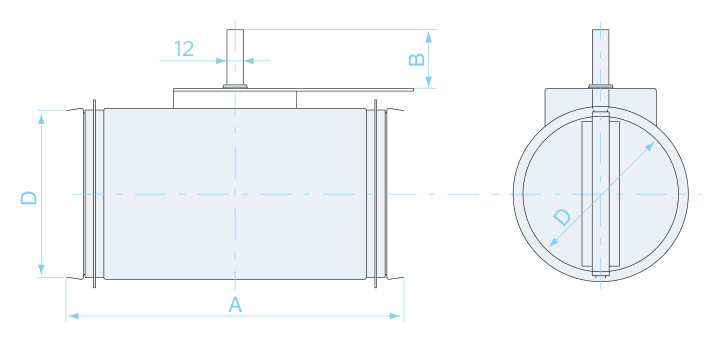 Заслонка воздушная круглая AIRS ЗАСЛ-К