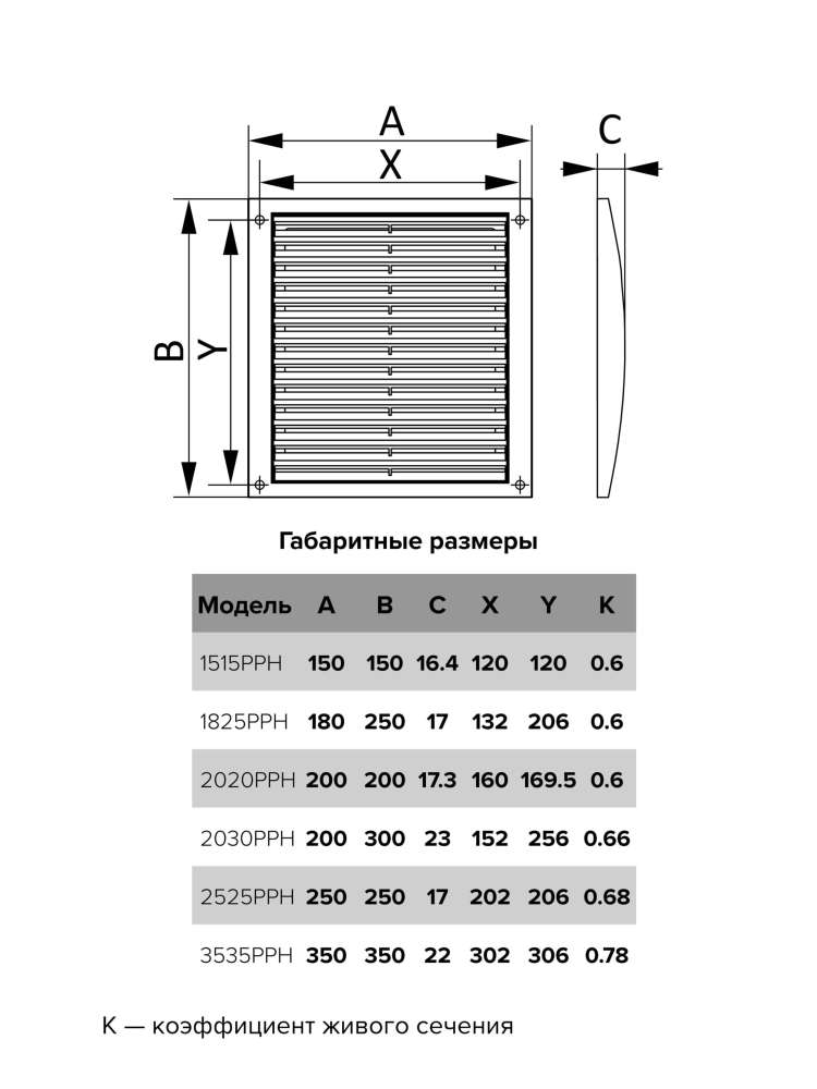 Решетка вентиляционная РРН разъемная 200х300 ASA Gray ERA STREETLINE