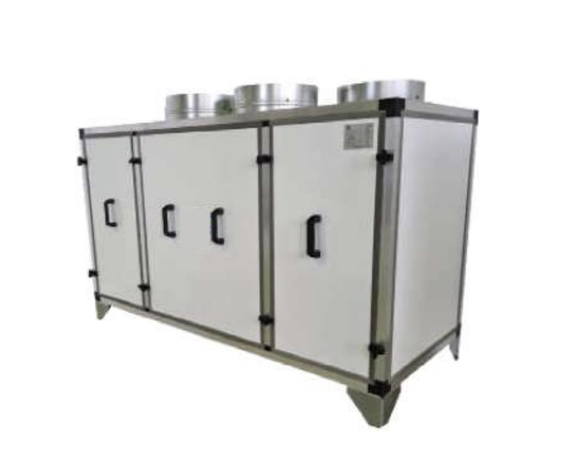 Компактная приточно-вытяжная установка AIRSVENT-MINI-1000-P-E с пластинчатым рекуператором и электронагревателем до 1000м3/ч