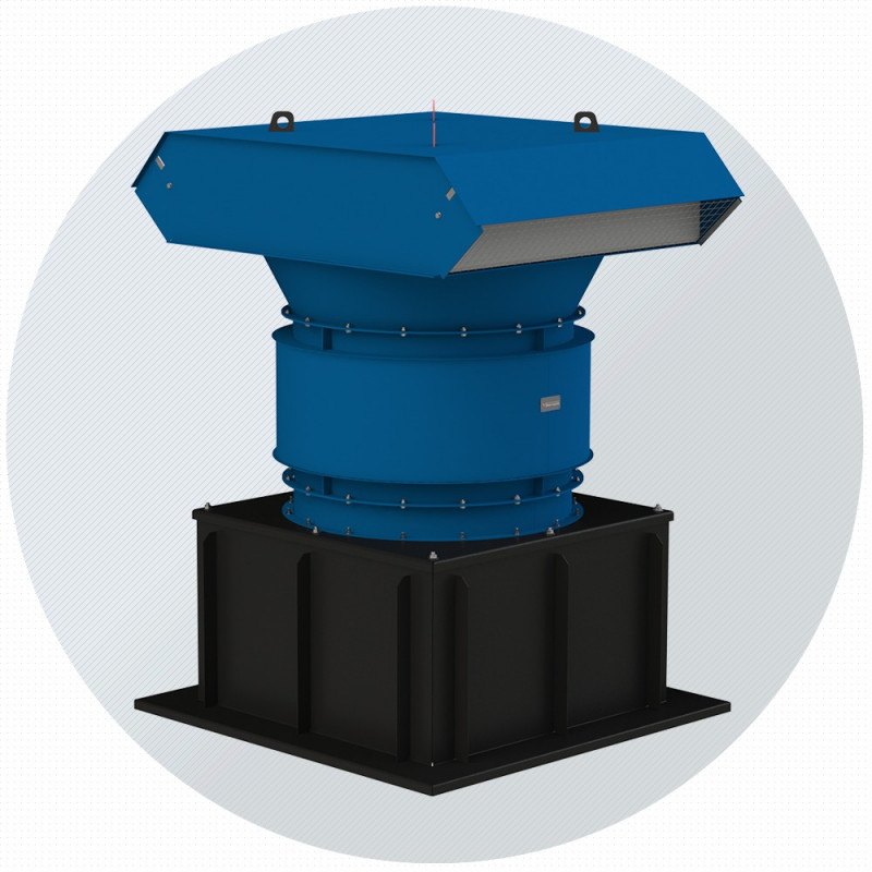Крышный приточный вентилятор ВКОП-К №5,6 с клапаном, Ø560 мм