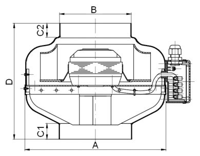 Вентилятор канальный круглый Supervent CL 200 M EC