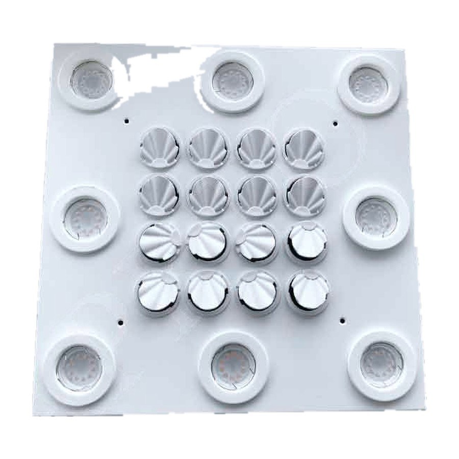 Панельный воздухораспределитель 2ВСО Арктос с освещением и турбулизирующими ячейками Панельный воздухораспределитель 2ВСО Арктос с освещением и турбулизирующими ячейками